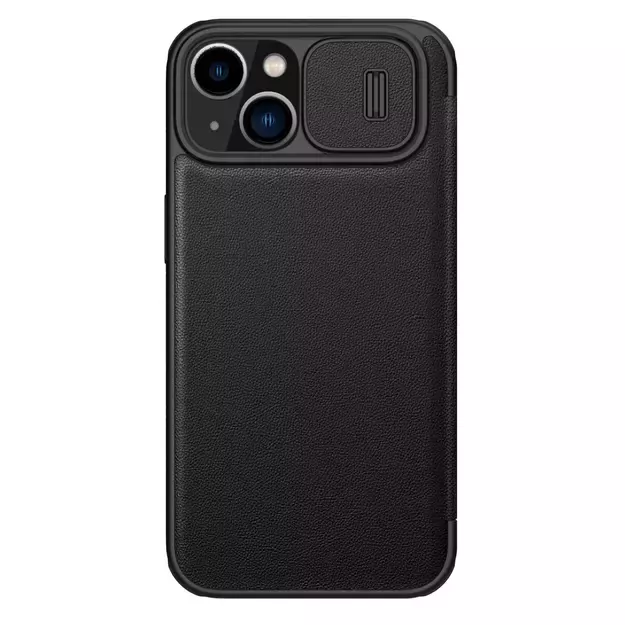 Nillkin Qin Leather Pro Case iPhone 14 Plus Camera Cover Holster Cover Flip Case Black