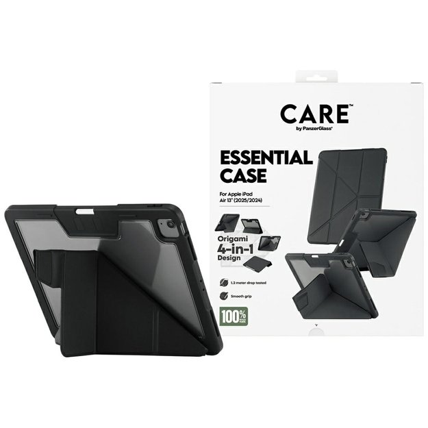 Care by PanzerGlass Y fold case for iPad Air 13&quot  2024 / 2025 - black