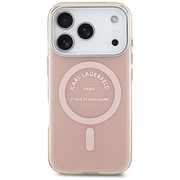 Karl Lagerfeld IML Karl RSG Logo MagSafe Case for iPhone 17 Pro - Pink 2