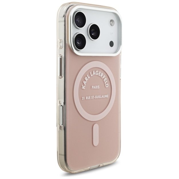 Karl Lagerfeld IML Karl RSG Logo MagSafe Case for iPhone 17 Pro - Pink 3
