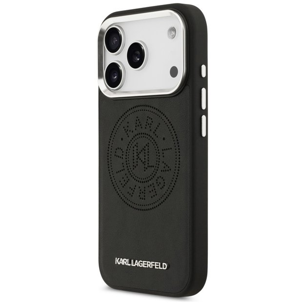 Karl Lagerfeld Point &amp  Metal Logo MagSafe Case for iPhone 17 Pro Max - Black 1