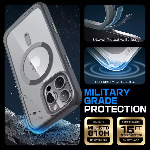 Supcase UB Mag Case with MagSafe for iPhone 16 Pro Max - Gray 9