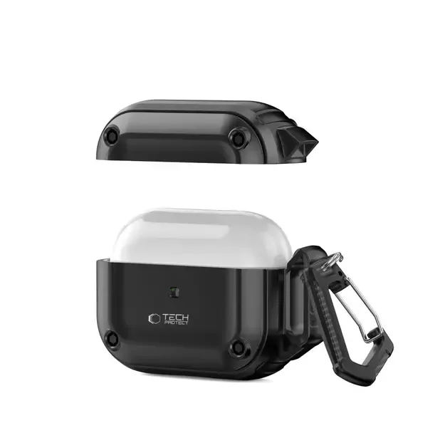 Tech-Protect Rough Hook Case with Carabiner for Apple AirPods Pro 1 / 2 - Black 9