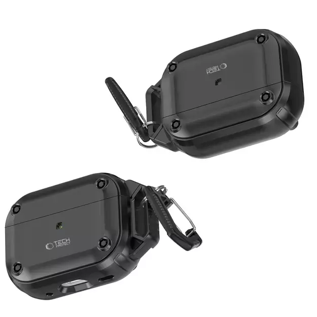 Tech-Protect Rough Hook Case with Carabiner for Apple AirPods Pro 1 / 2 - Black 12