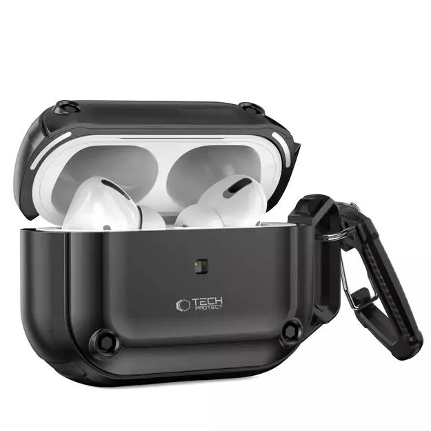Tech-Protect Rough Hook Case with Carabiner for Apple AirPods Pro 1 / 2 - Black 8