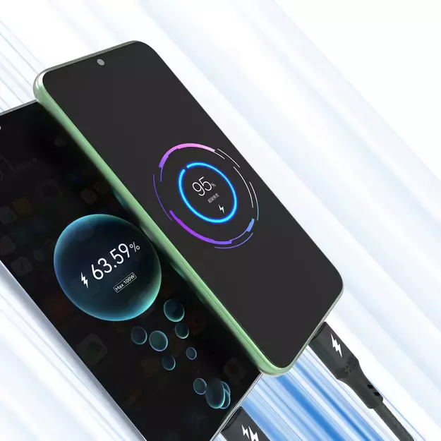 Dudao L3F 2in1 Cable 100W 1.2m 2 x USB-C - Black 6