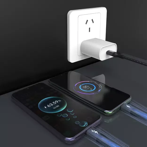 Dudao L3F 2in1 Cable 100W 1.2m 2 x USB-C - Black 5