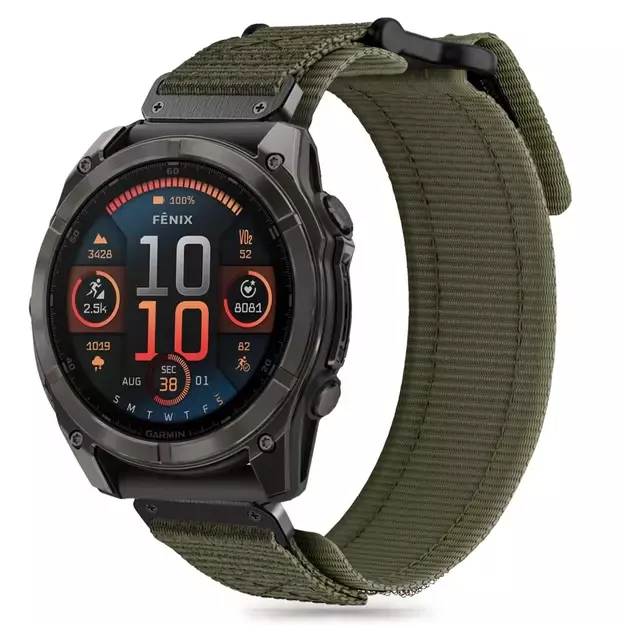 Tech-Protect Scout Pro Strap for Garmin Fenix 5X / 5X PLUS / 6X / 6X Pro / 7X / 8 (51 MM) - Green 1