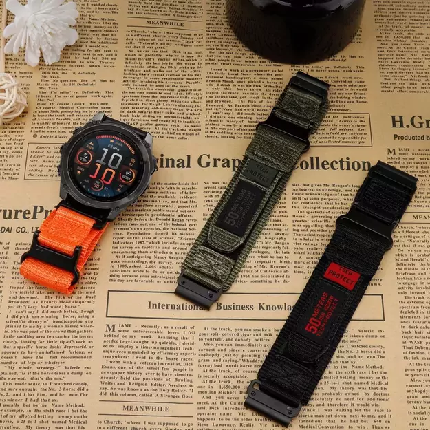 Tech-Protect Scout Pro Strap for Garmin Fenix 5X / 5X PLUS / 6X / 6X Pro / 7X / 8 (51 MM) - Green 5