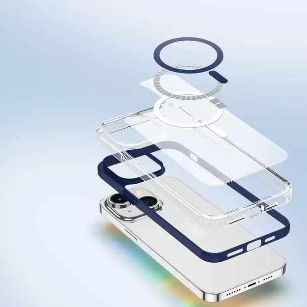 Dux Ducis Clin2 case for iPhone 14 Plus magnetic MagSafe cover blue 7