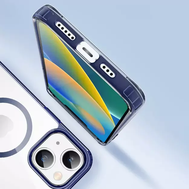 Dux Ducis Clin2 case for iPhone 14 Plus magnetic MagSafe cover blue 14