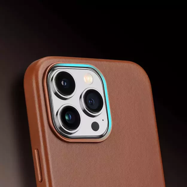 Dux Ducis Naples case iPhone 14 Pro Max magnetic leather MagSafe cover brown 13