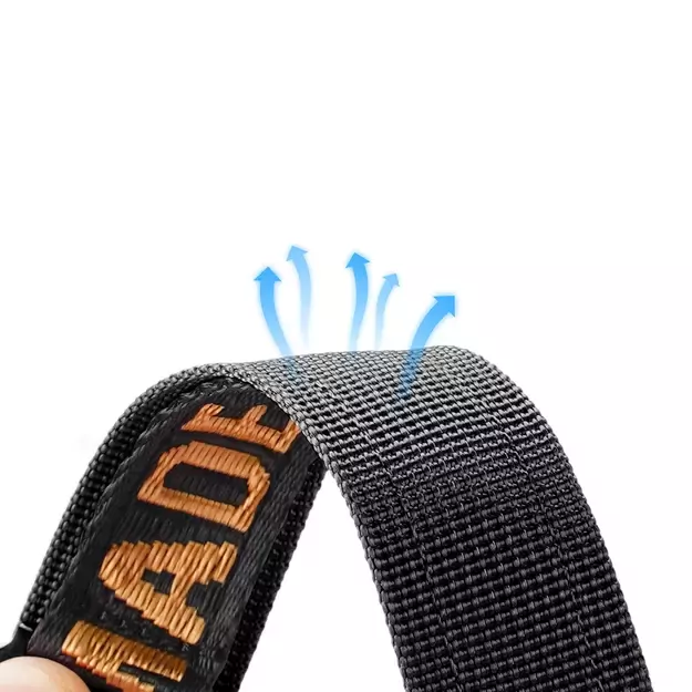 Dux Ducis Strap (Outdoor Version) Apple Watch Ultra Strap, SE, 9, 8, 7, 6, 5, 4, 3, 2, 1 (49, 45, 44, 42 mm) Nylon Band Bracelet Black and Orange 3