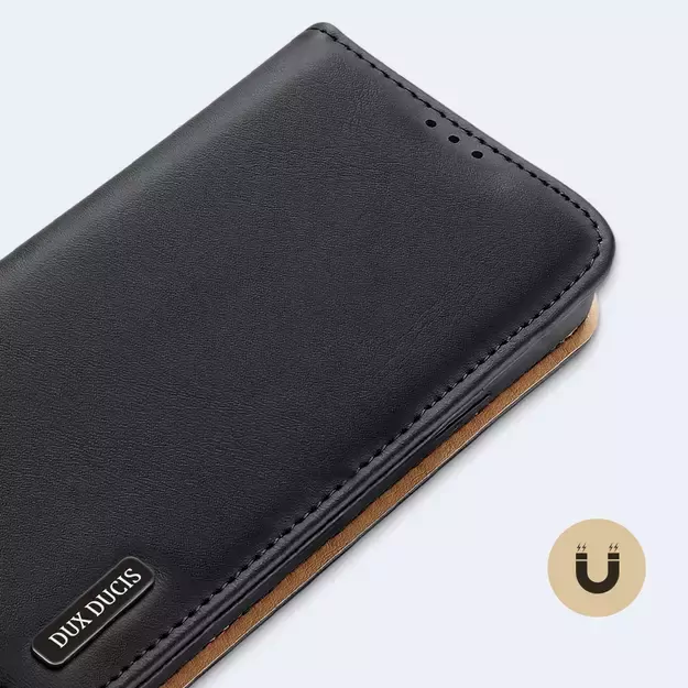 Dux Ducis Hivo Leather Flip Cover Genuine Leather Wallet for Cards and Documents iPhone 14 Brown 22