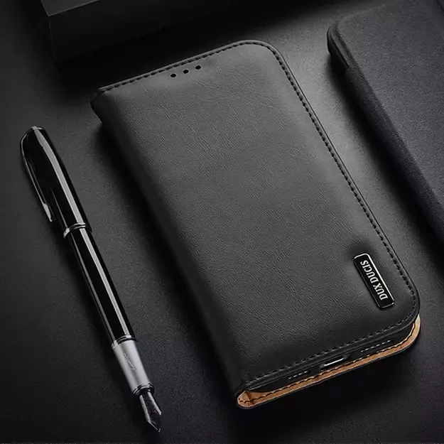 Dux Ducis Hivo Leather Flip Cover Genuine Leather Wallet for Cards and Documents iPhone 14 Brown 16