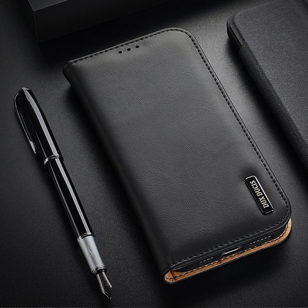 Dux Ducis Hivo Leather Flip Cover Genuine Leather Wallet for Cards and Documents iPhone 14 Brown 41