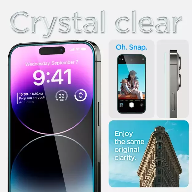 Spigen Glas.tR EZ Fit tempered glass for iPhone 14 Pro - 2 pcs. 26