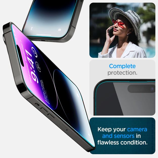 Spigen Glas.tR EZ Fit tempered glass for iPhone 14 Pro - 2 pcs. 19