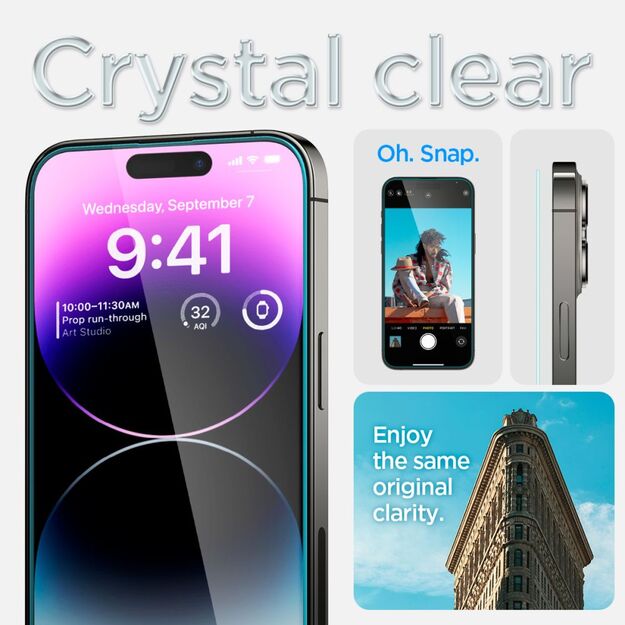 Spigen Glas.tR EZ Fit tempered glass for iPhone 14 Pro - 2 pcs. 21