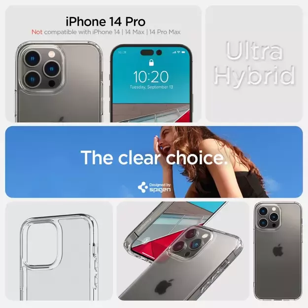 Spigen Ultra Hybrid iPhone 14 Pro Case - Matte Clear 19