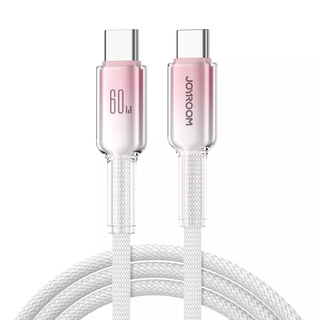 Joyroom S-A42 Crystal-Clear Series 60W USB-C - USB-C cable 1.2m - white