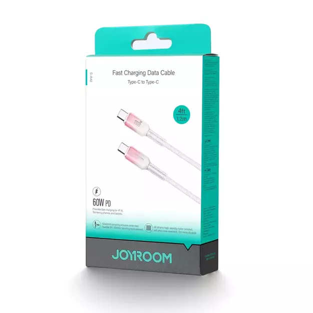 Joyroom S-A42 Crystal-Clear Series 60W USB-C - USB-C cable 1.2m - white 20
