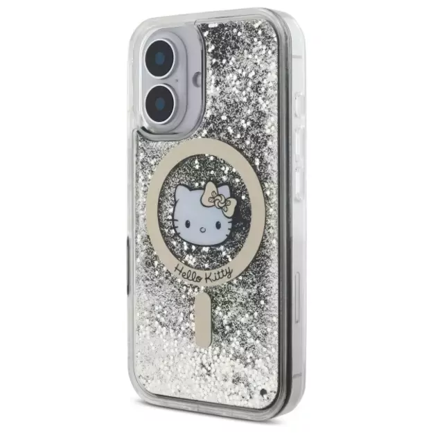 Hello Kitty Liquid Glitter Fever MagSafe iPhone 16 Case - Gold 8