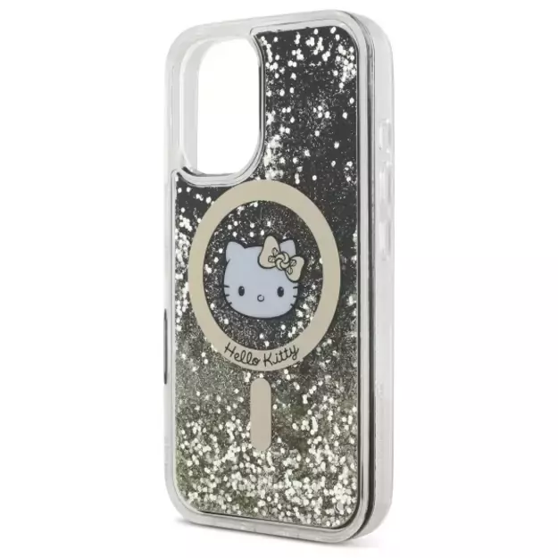 Hello Kitty Liquid Glitter Fever MagSafe iPhone 16 Case - Gold 12