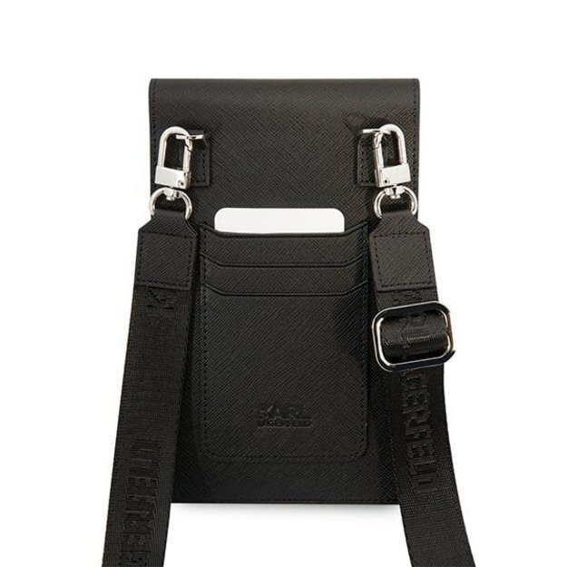 Karl Lagerfeld Ikonik Karl Chain Phone Bag - Black 4