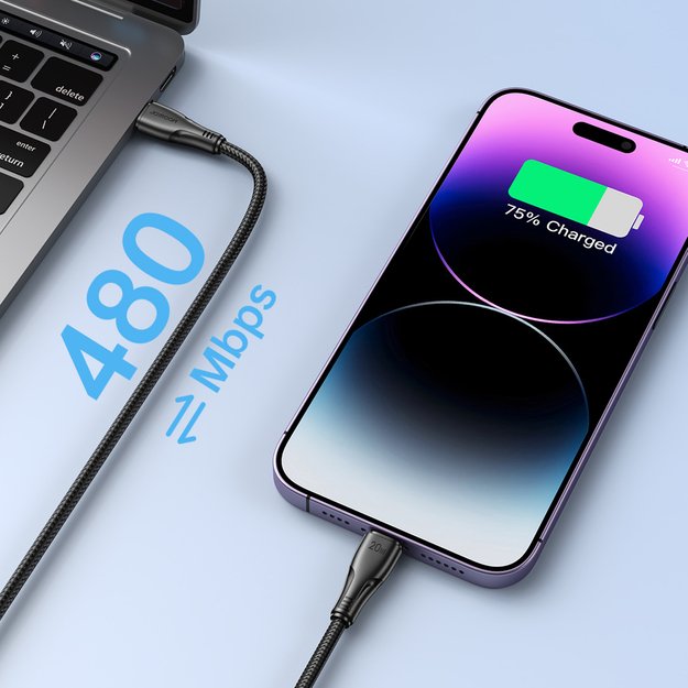 Joyroom Surpass Series A11 Lightning / USB-C 20W 1.2 m cable - black 15