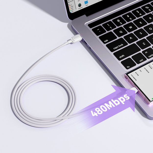 Joyroom Multi-Color Series A14 USB-A / USB-C 3A Cable 1.2m - White 6