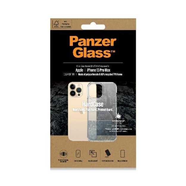 PanzerGlass HardCase antibacterial Military Grade certified case for iPhone 13 Pro Max - transparent 1