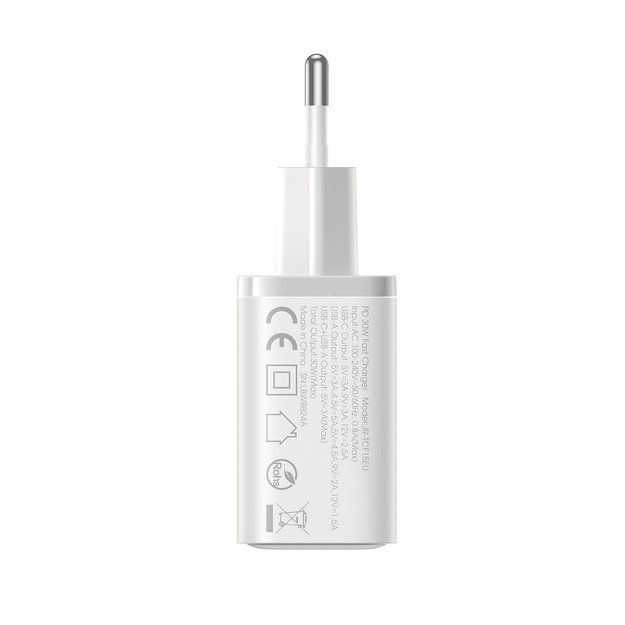 Joyroom JR-TCF15 network charger USB-C / USB-A 30W - white 2