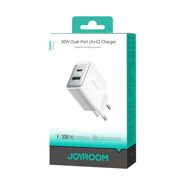 Joyroom JR-TCF15 network charger USB-C / USB-A 30W - white 6