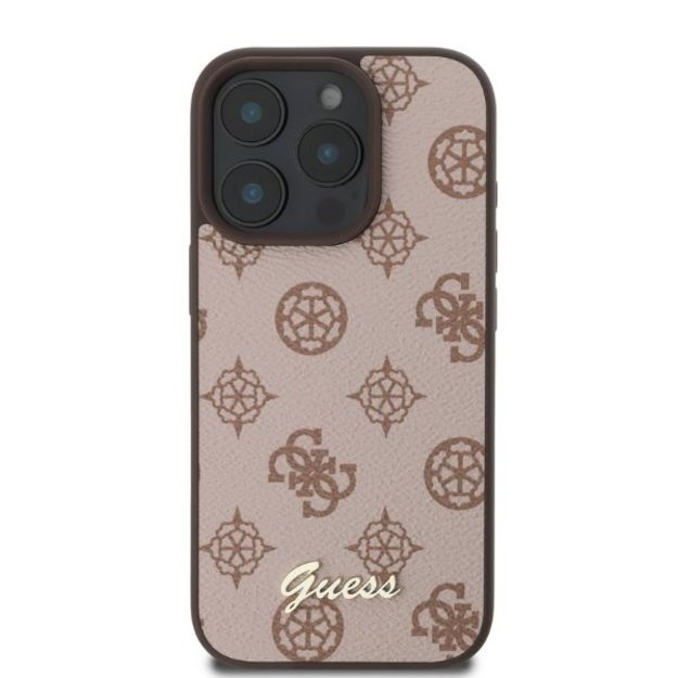 Guess Peony Script MagSafe iPhone 16 Pro Case - Brown 2