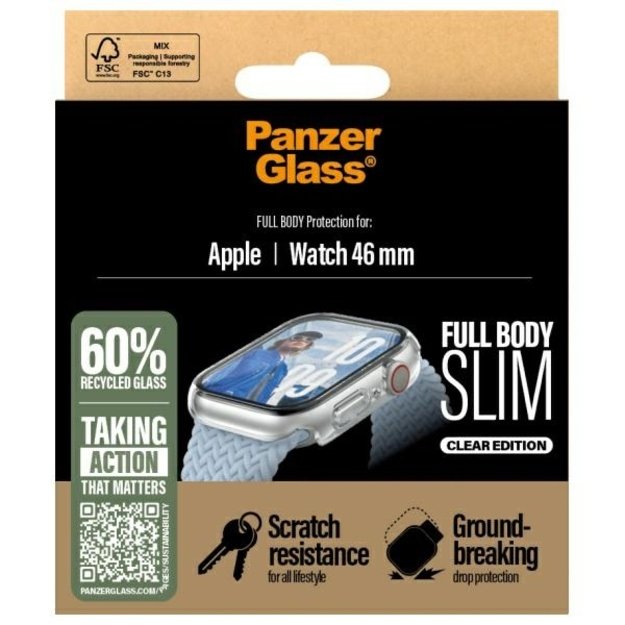 PanzerGlass Snappie Full Body Apple Watch 10 46mm transparent 3714 3