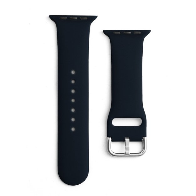 Silicone Strap APS for Apple Watch 42/44/45mm Strap Watch Bracelet - Black
