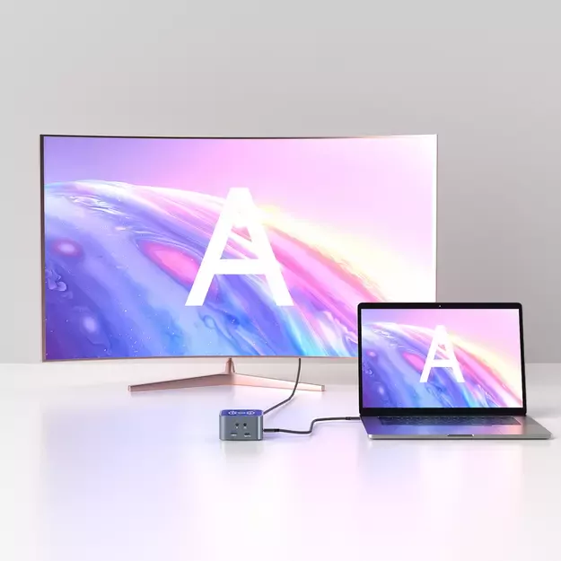 Hub USB-C 12 in 1 Wozinsky WHBC09Y8S multifunctional, with wireless charging function, aluminum, with 15 cm cable - gray 10