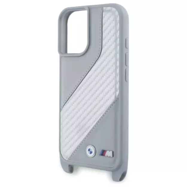 BMW M Edition Carbon Stripe &amp  Strap iPhone 16 Case - Gray 10