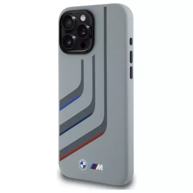 BMW Silicone Turning Lines MagSafe Case for iPhone 16 Pro Max - Gray 8