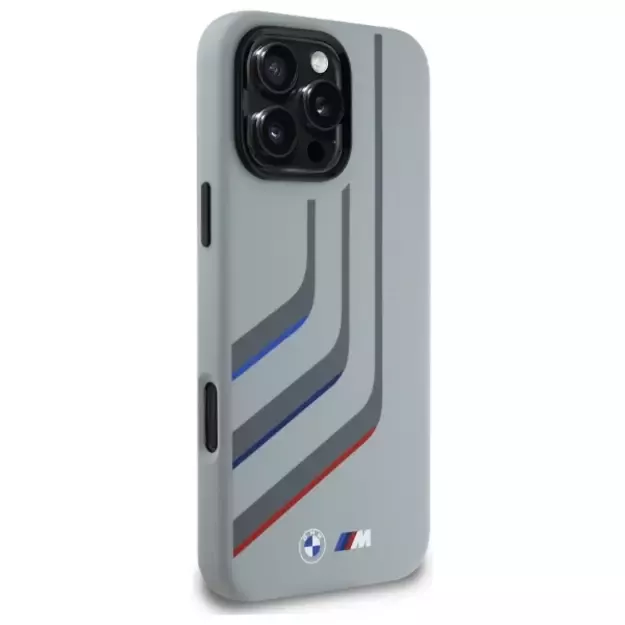 BMW Silicone Turning Lines MagSafe Case for iPhone 16 Pro Max - Gray 10