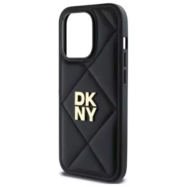 DKNY Quilted Stack Logo iPhone 14 Pro Max Case - Black 12