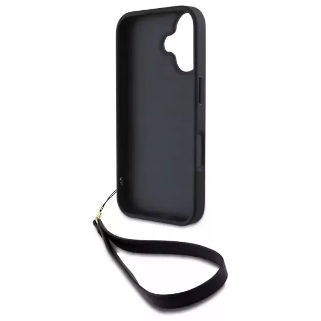 DKNY Wrist Strap Stock Logo iPhone 16 Case - Black 11