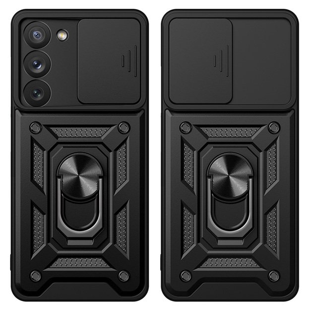 Hybrid Armor Camshield case for Samsung Galaxy A54 5G armored case with camera cover black 8