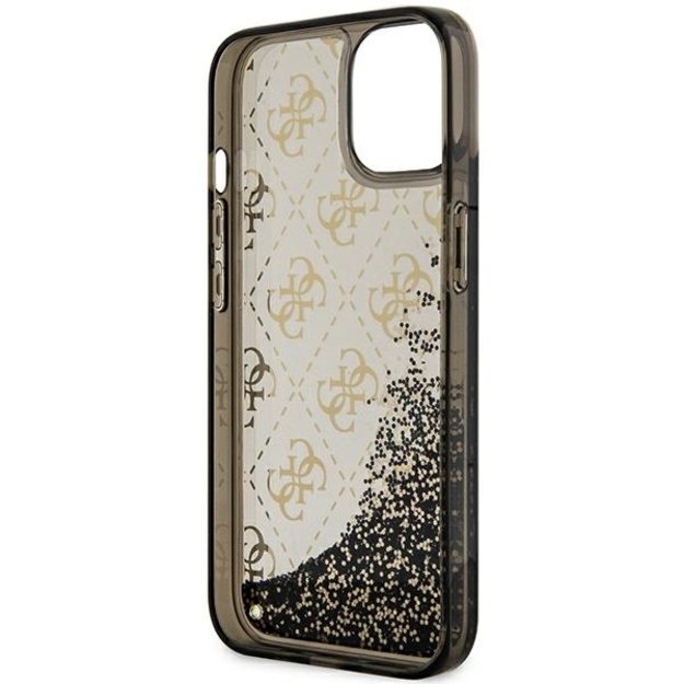 Guess Liquid Glitter 4G Transculent case for iPhone 14 - black 6