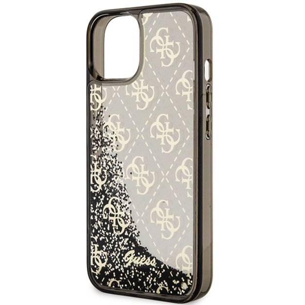 Guess Liquid Glitter 4G Transculent case for iPhone 14 - black 5