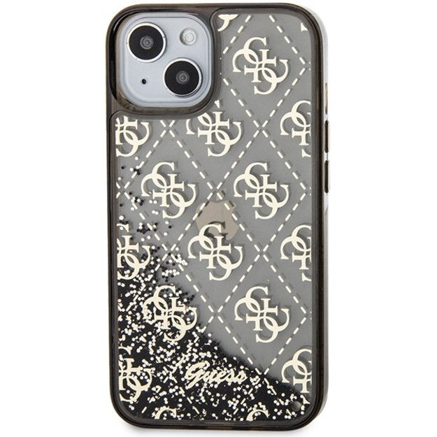 Guess Liquid Glitter 4G Transculent case for iPhone 14 - black 2