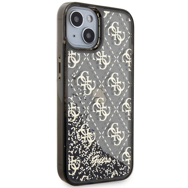 Guess Liquid Glitter 4G Transculent case for iPhone 14 - black 3