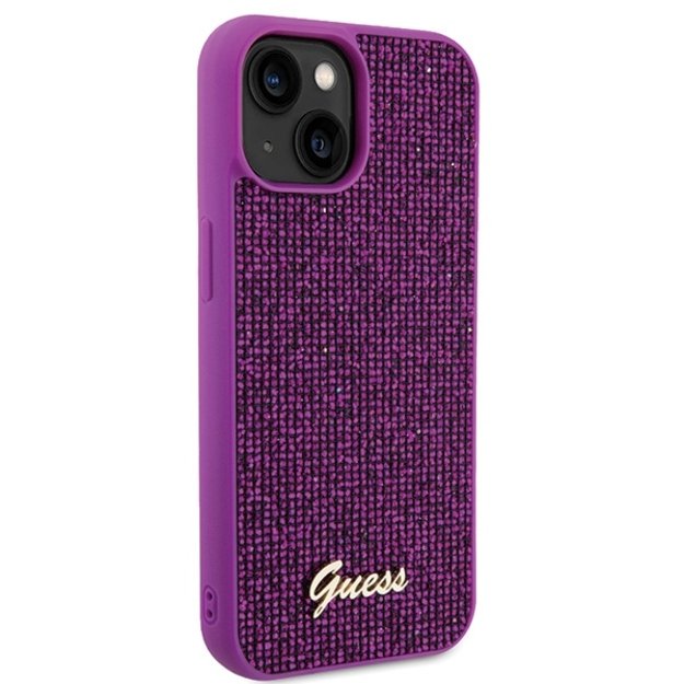 Guess Disco Metal Script case for iPhone 15 - pink 3