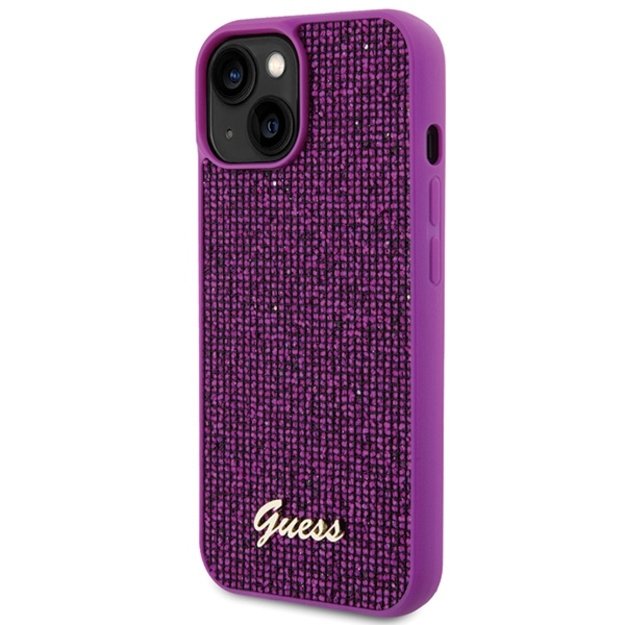 Guess Disco Metal Script case for iPhone 15 - pink 1
